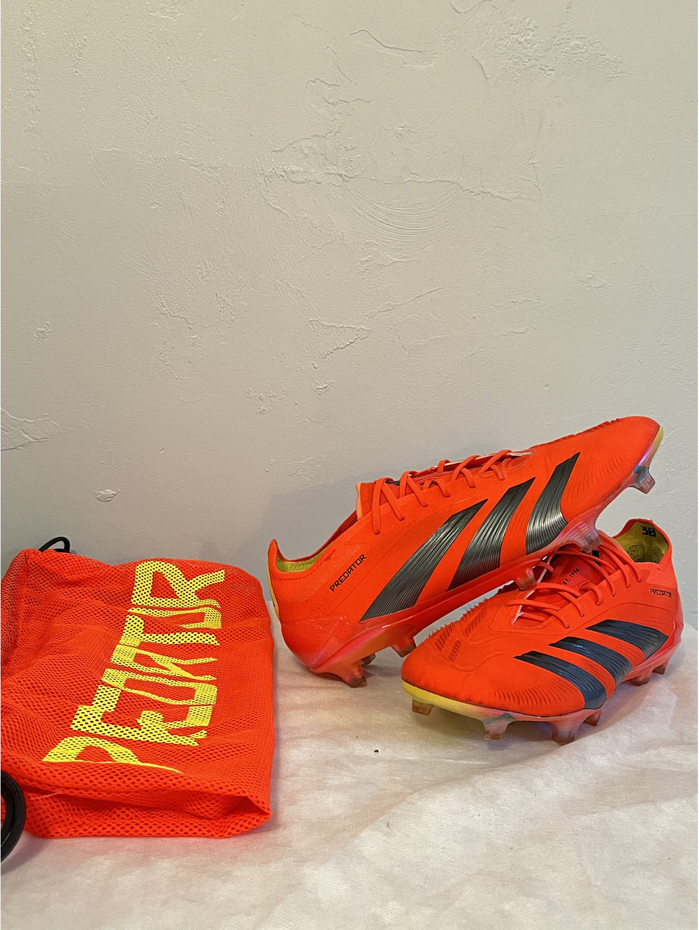 adidas predator elite Predstrike Red/Black/Yellow Soccer Cleats US Size 8.5